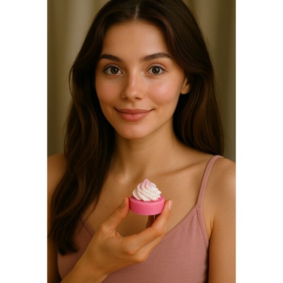 Cupcake Soap with Fluffed Whipped Topping - 2 pack - Picture 2 of 3